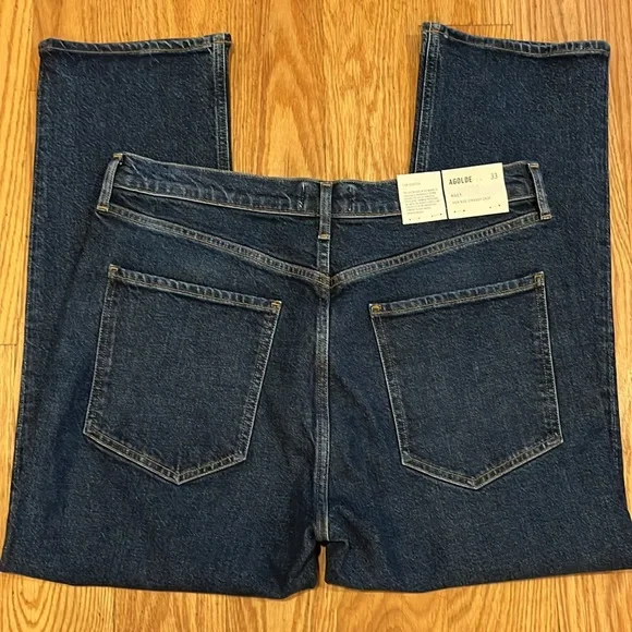 Agolde Riley High Rise Straight Crop Jeans